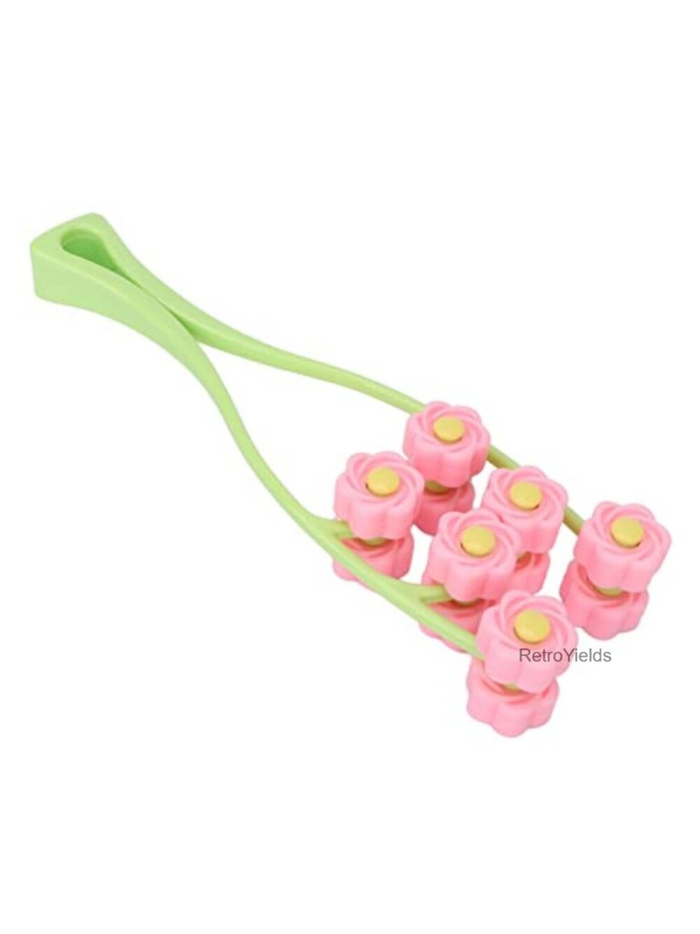 Flower Face Massage Roller ABS V Shaped Facial Massager Portable